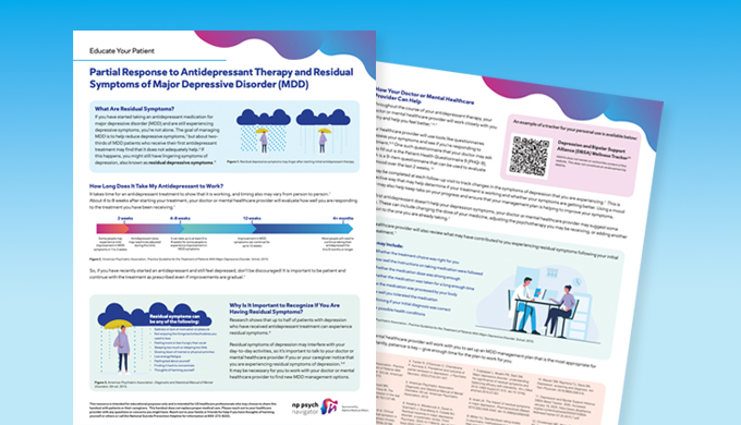 Partial Response to Antidepressant Therapy and Residual Symptoms of Major Depressive Disorder (MDD)